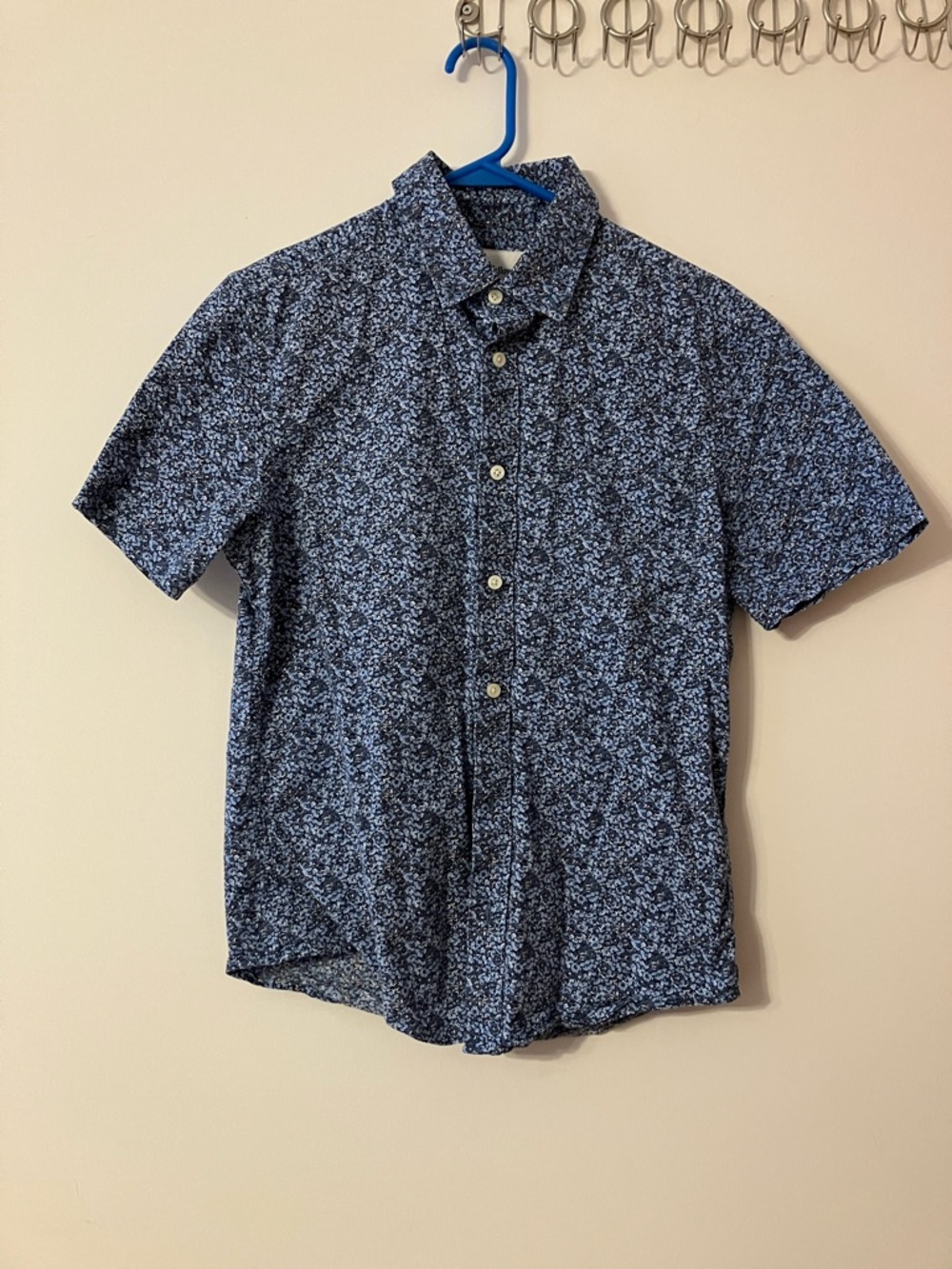 Goodfellow & Co Regular Fit Stretch Poplin Short Sleeve Button-Down Shirt S